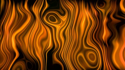 Poster - Pulsating liquid pattern with lines. Motion. Pattern with curved circles and pulsating lines. Topographical pattern with bright pulsations of energy