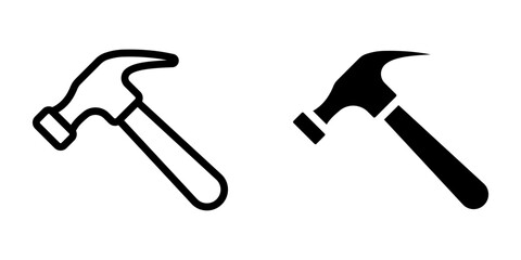 Hammer icon. sign for mobile concept and web design. vector illustration