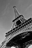 Fototapeta Boho - Eiffel Tower black and white