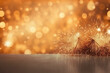 © SANGHYUN - Gold and silver Fireworks and bokeh in New Year eve and copy space. Abstract background holiday. AI generative
