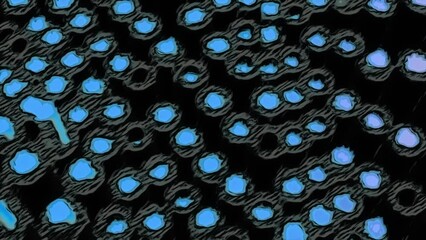 Poster - Wavy motion of up and down moving columns. Motion. Shimmering contrasting tubes.