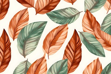 seamless pattern with leaves