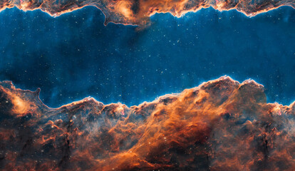 Wall Mural - somewhere in extreme deep space far galaxies and stardust. science fiction background. elements of t