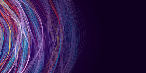 abstract radial wave background. lots of colored wave radial lines on purple background with copy sp