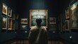© ThisDesign - person admiring an art piece in a gallery generative ai