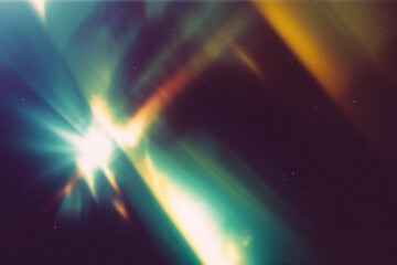 Wall Mural - film dust light leaks overlay: vintage style lens flares, dusty coloured effects for artistic photo 