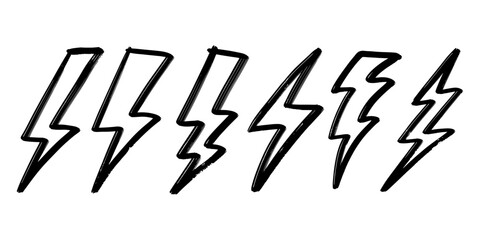 Wall Mural - doodle sketch style of electric lightning bolt symbol vector illustration for concept design.