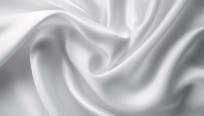 realistic wavy abstract background, delicate and elegant white silk cloth, generative ai
