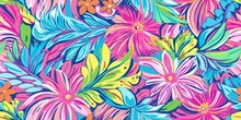Lilly Pulitzer Inspired Colorful Bright Pattern , Seamless Pattern Texture Background.