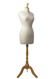 Fototapeta Tulipany - Tailor's mannequin on stand isolated with transparent background