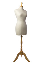 Tailor's Mannequin On Stand Isolated With Transparent Background