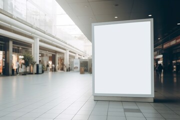 Shopping center advertising board. Generate Ai