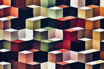 Wall Mural - colorful abstract mosaic with a rough texture background. colored square pattern background. picture