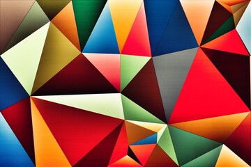 Wall Mural - colorful triangles pattern with a rough texture background. background texture wall and have copy sp