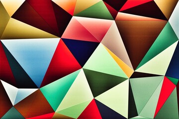 Wall Mural - colorful triangles pattern with a rough texture background. background texture wall and have copy sp