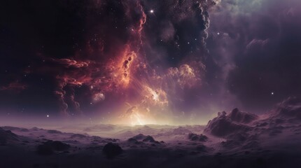 Wall Mural - abstract space background. galaxies, nebula and stars in space. generative ai.