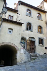 Wall Mural - Fraternity Palace in the medieval historic center of Anghiari, Tuscany, Italy