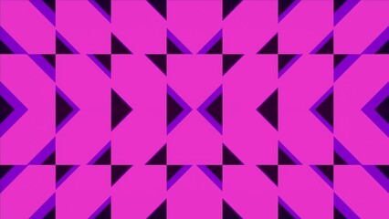 Aufkleber - Symmetrical pattern of simple geometric shapes. 3d rendering loop animation