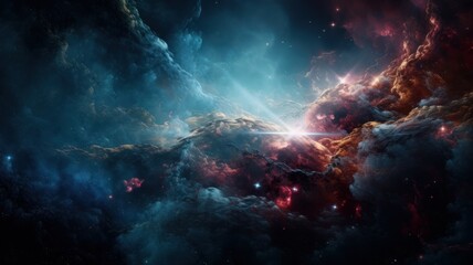 Wall Mural - deep space and nebula generative ai