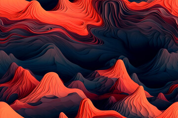 Wall Mural - tile. seamless background. Marble abstract background. Liquid marble pattern. Red and black colors. Generative AI