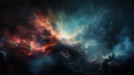 Wall Mural - deep space and nebula generative ai