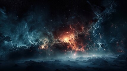 Wall Mural - deep space and nebula generative ai