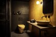 © aboutmomentsimages - Eye-Catching Yellow and Black designer Bathroom with Unique Design Elements.....