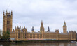 Panoramic view of the Houses of Parliament and the Palace of Westminster located on the River Thames in London..