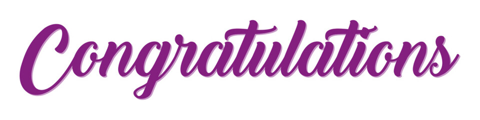 congratulations purple font vector design