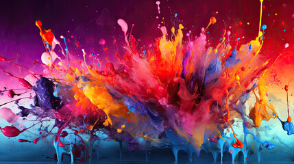 Wall Mural - abstract colorful background explosion. Generative ai