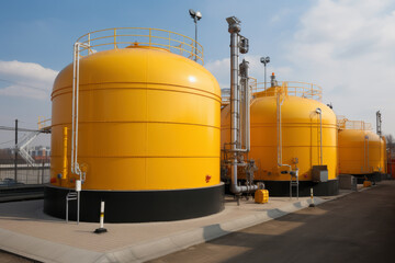 Natural gas storage tanks, AI Generated