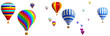 Air balloon - hot air balloons isolated on clear background - hava balonu