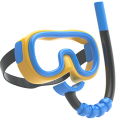 Diving mask 3d icon