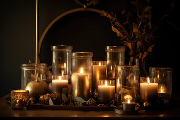 Wall Mural - candles - generative ai