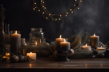 Wall Mural - candles - generative ai