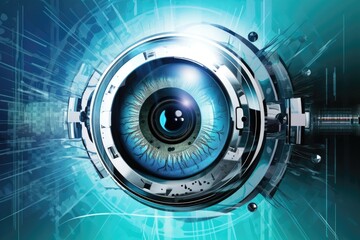 Poster - Bionic eye implant restored the user's vision, bringing the world into focus once again. Generative AI