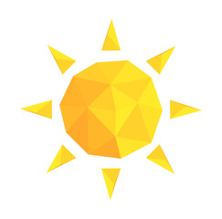 Wall Mural - Geometric sun icon illustration