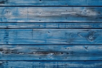 Wood texture background, blue wooden planks. Grunge washed wood table pattern top view. Generative AI.
