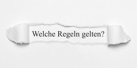 Poster - Welche Regeln gelten?	