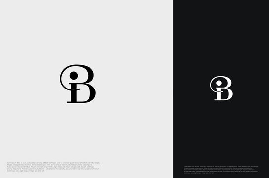 Initial Letter IB Logo monogram typography for business name. Vector logo inspiration