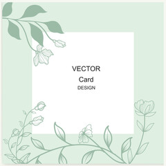 Wall Mural - floral frame. vector banner for social media posts, cards, covers, wedding invitations, and posters.