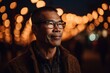 © Robert MEYNER - Portrait of handsome asian man in the city at night.