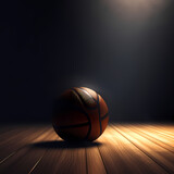 Fototapeta Sport - Basket Ball Ball At Stadium. Generative AI