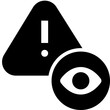 risk monitoring black solid icon