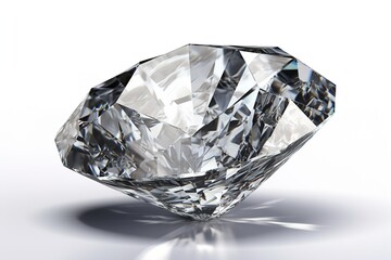 Aufkleber - diamond isolated on white background. AI generated