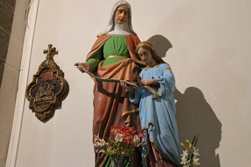 Wall Mural - st anne church in lanvéoc in brittany (france)