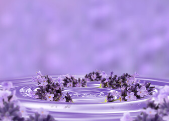 Wall Mural - drop of lavender serum oil