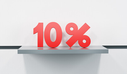 Wall Mural - sticker with sale percent on the show-case in the store