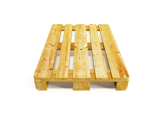 wooden pallet, isolated on white