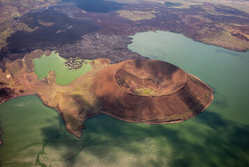 up in the air, lake turkana, kenya